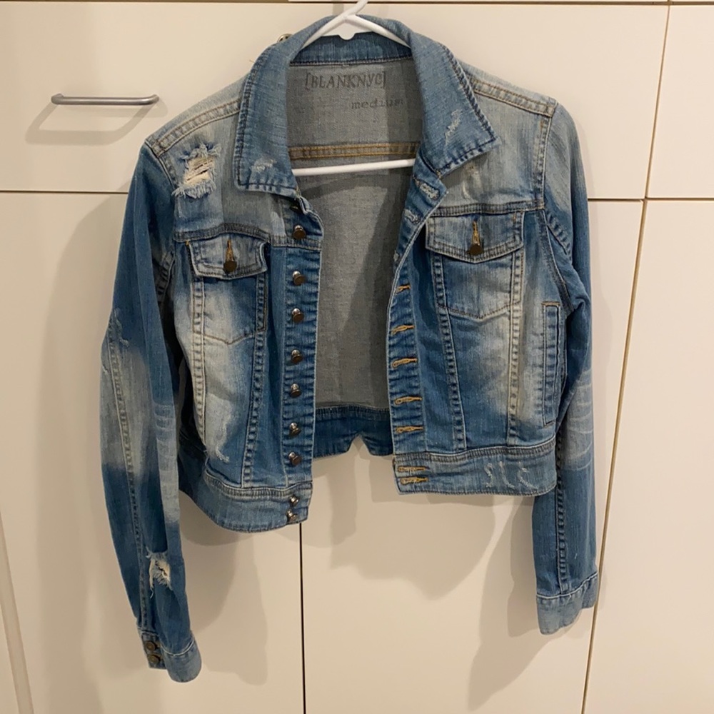 BlankNYC cropped denim jacket